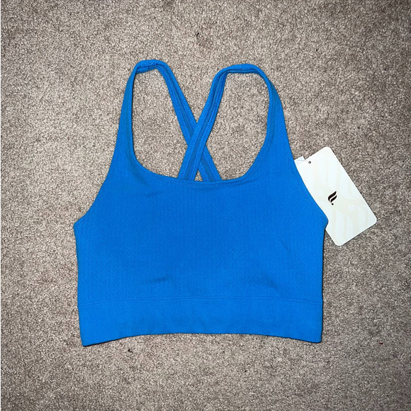 New Fabletics Ella Sculptknit Criss-Cross Back Atlantis Sports Bra size S - Picture 3 of 7